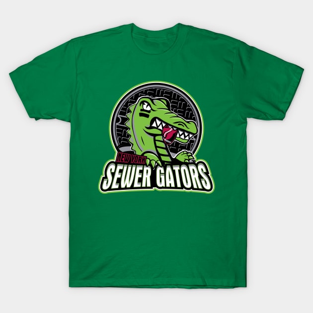 NY Sewer Gators T-Shirt by bortwein